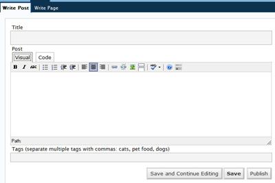 Screenshot of Wordpress WYSIWYG Write Post plus Tagging