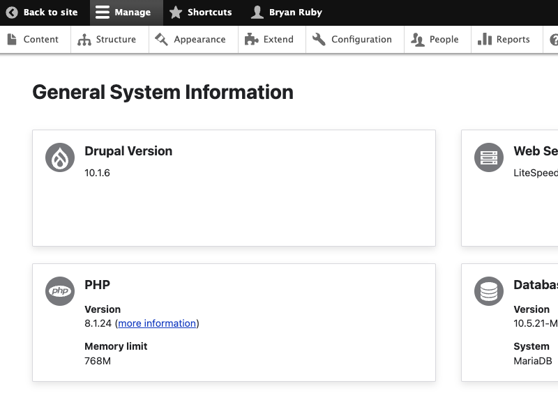 My other websites are running Drupal 10