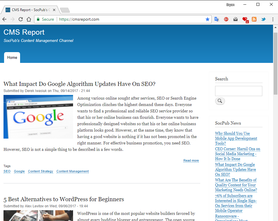 A final goodbye to CMS Report